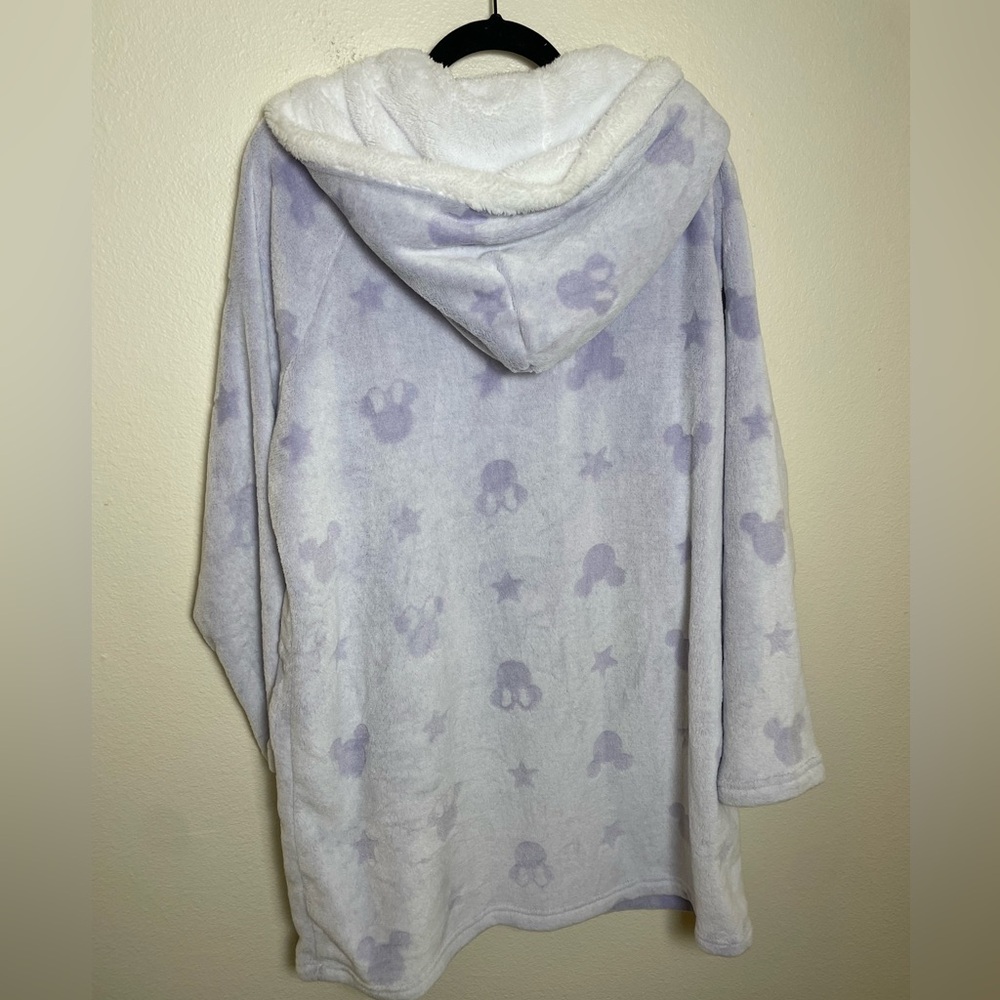 NWT Disney Sherpa Hoodie Women's Sleepwear Pullover PJ Fleece Sweater Purple - Picture 3 of 6